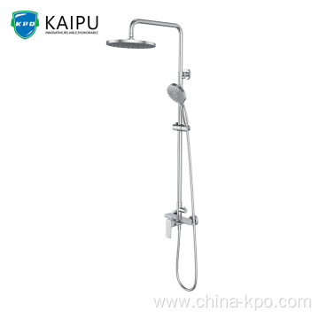 Rain Shower System Exposed Pipe Mixer Faucet Set